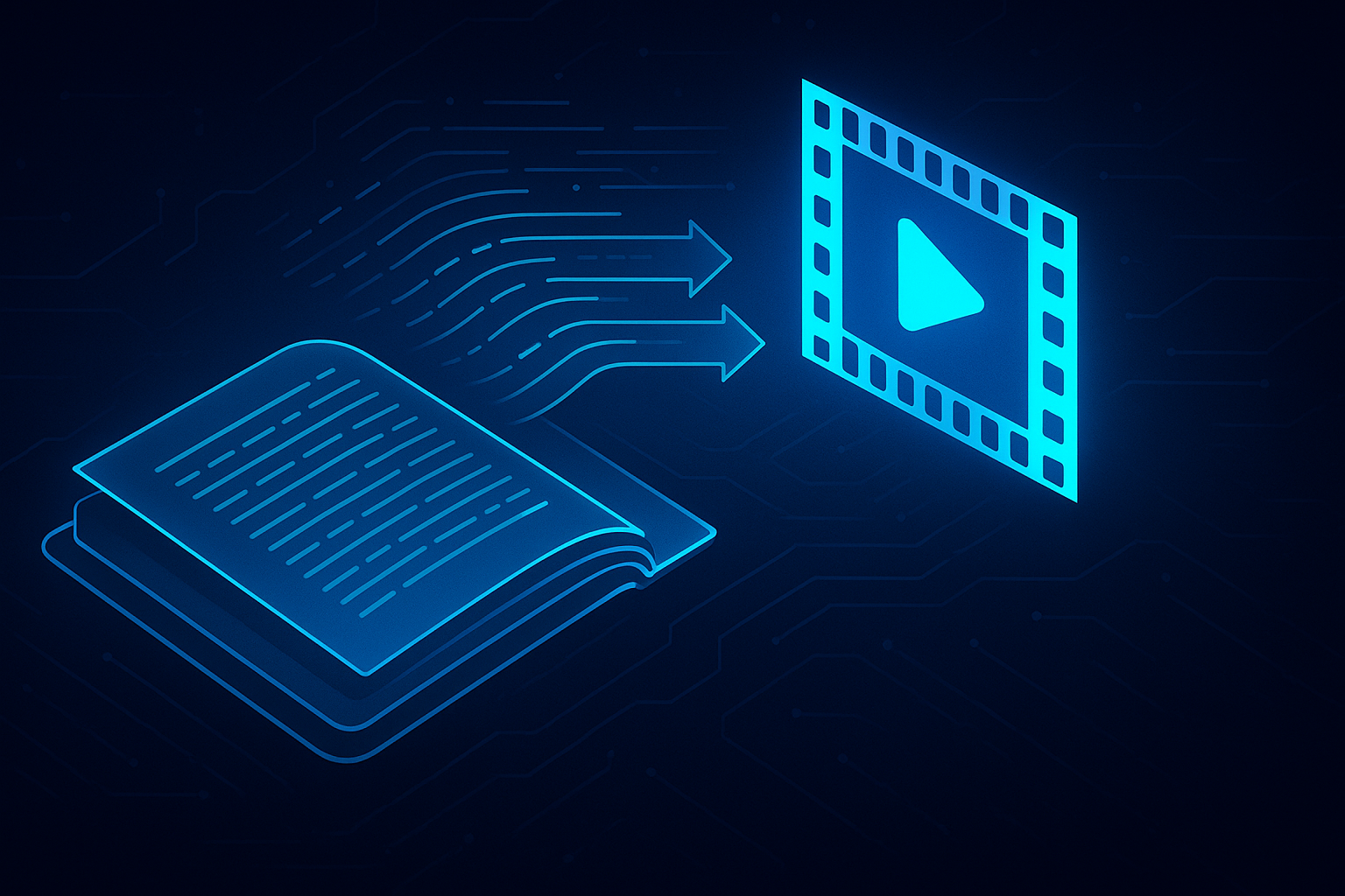 Abstract visualization of video frames being generated